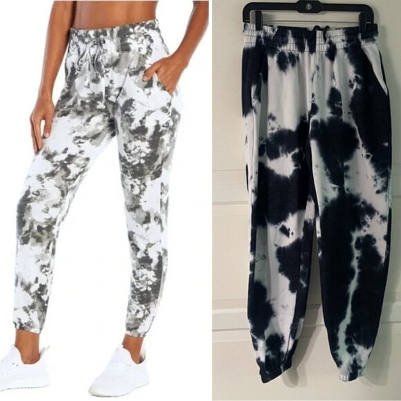 Vitality x Balance Black White Tie-Dye Haze Weekender 27'' Pocket Joggers  27102 - Picture 1 of 9
